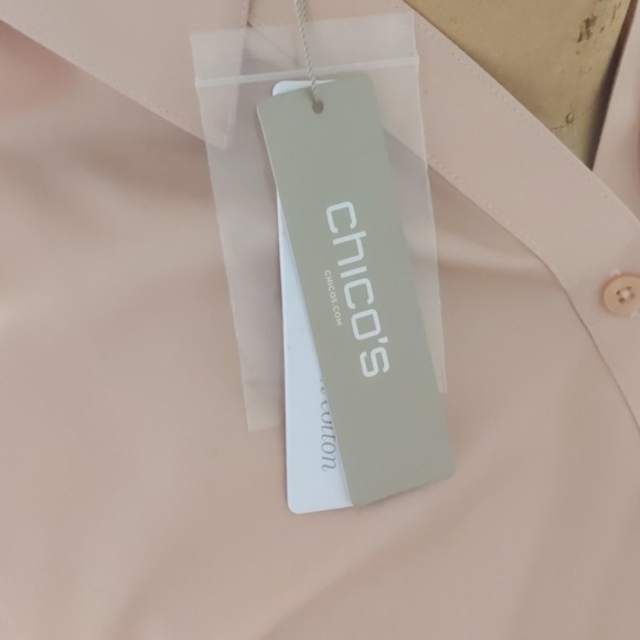 Chico's Non-Iron Top size 0/S/4 Pink - Picture 6 of 6
